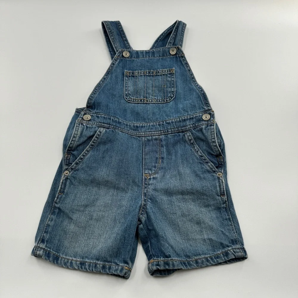 The Children’s Place Medium Wash Denim Overalls | Long Pants | Size 4T